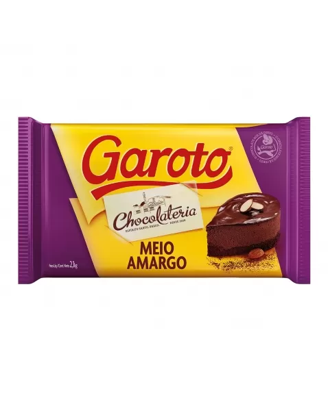 CHOCOLATE PARA COBERTURA GAROTO MEIO AMARGO 2,1 KG