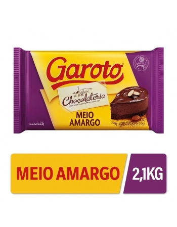 CHOCOLATE PARA COBERTURA GAROTO MEIO AMARGO 2,1 KG