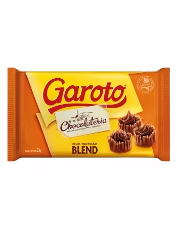 CHOCOLATE PARA COBERTURA GAROTO BLEND 2,1 KG (AO LEITE + MEIO AMARGO)