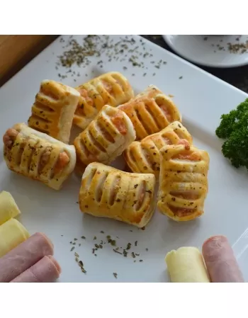 FAGOTTINI DE PRESUNTO E QUEIJO 1 KG (PACOTE COM 50 X 20G) NEVASCA