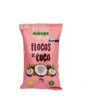 COCO EM FLOCOS UMIDO E ADOÇADO PACOTE 1 KG - DIKOKO