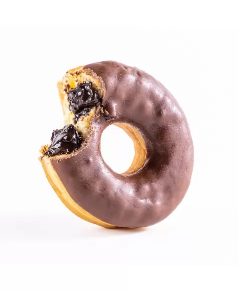 RING DONUT RECHEIO DE CHOCOLATE COM COBERTURA DE CHOCOLATE AO LEITE 75 G - MELHOR BOCADO