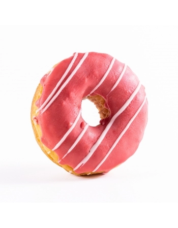 RING DONUT RECHEIO DE FRUTAS VERMELHAS COM COBERTURA DE CHOCOLATE BRANCO 75 G - MELHOR BOCADO
