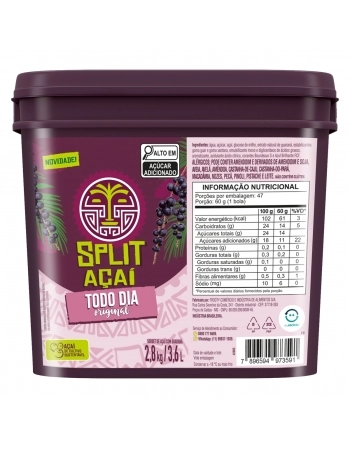 SPLIT ACAI ORIGINAL 3,6 LT