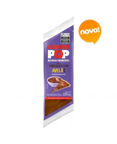 CONFEITEIRO POP RECHEIO FORNEAVEL CHOCOLATE C/AVELA 1,010 KG