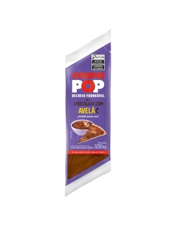 CONFEITEIRO POP RECHEIO FORNEAVEL CHOCOLATE C/AVELA 1,010 KG