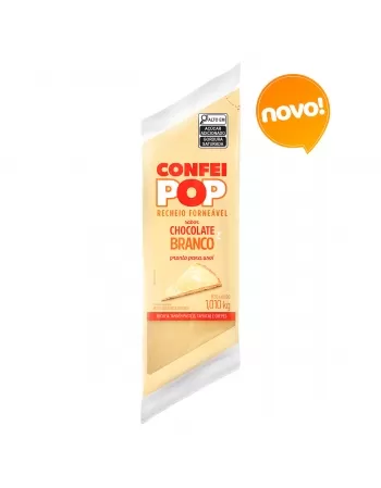 RECHEIO FORNEÁVEL SABOR CHOCOLATE BRANCO 1,010 KG CONFEI POP