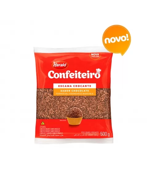 CONFEITEIRO ESCAMA CROCANTE SABOR CHOCOLATE 500G