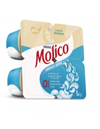 IOGURTE BAUNILHA ZERO LACTOSE MOLICO BANDEJA 360G
