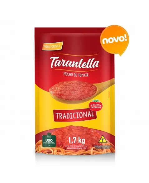 TARANTELA MOLHO DE TOMATE TRADICIONAL 1,7 KG