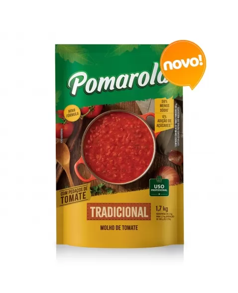 POMAROLA MOLHO DE TOMATE TRADICIONAL 1,7 KG