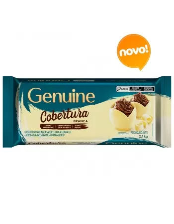 GENUINE COBERTURA SABOR CHOCOLATE BRANCO EM BARRA 2,1 KG