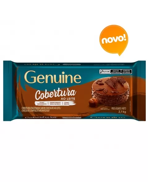 GENUINE COBERTURA BARRA CHOCOLATE AO LEITE 2,1 KG