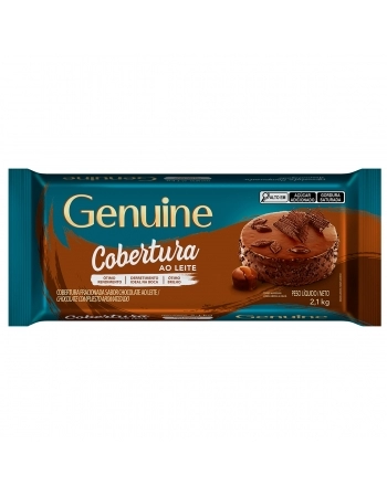GENUINE COBERTURA SABOR CHOCOLATE AO LEITE EM BARRA 2,1 KG