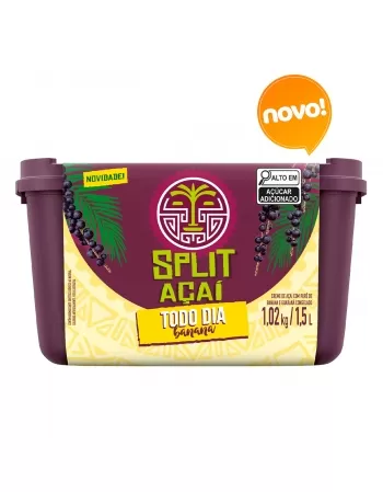 SPLIT AÇAÍ TODO DIA SABOR BANANA 1,5 L