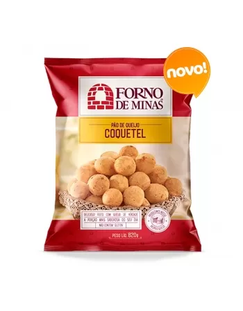 PÃO DE QUEIJO COQUETEL 820 G FORNO DE MINAS