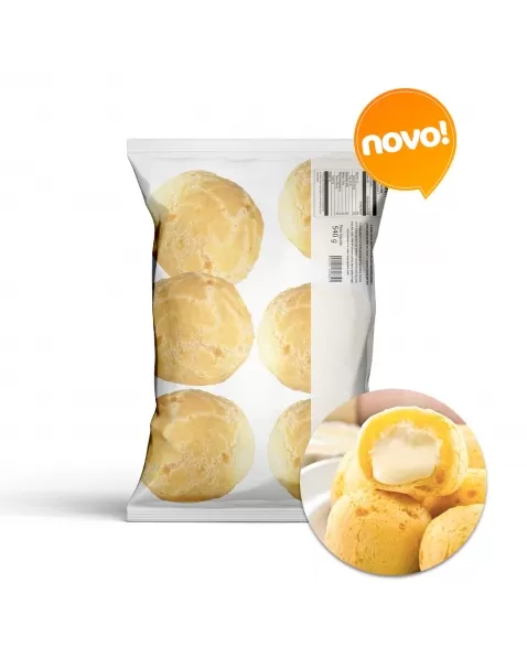 FM PAO DE QUEIJO RECHEADO REQUEIJAO ASSADO CONG MAX LANCHE 540 G FOOD SERVICE