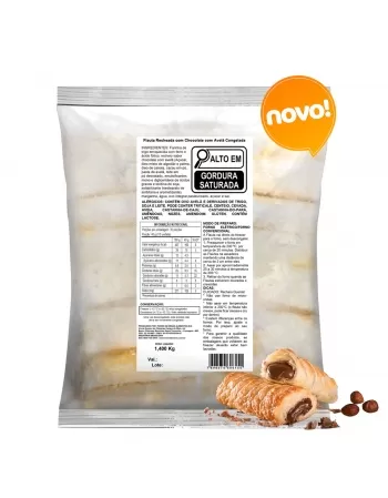 FM FOLHADO FLAUTA DOCE CHOCOLATE C/AVELA FOOD SERVICE 1,4 KG (20X70G)