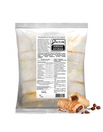 FM FOLHADO FLAUTA DOCE CHOCOLATE C/AVELA FOOD SERVICE 1,4 KG (20X70G)