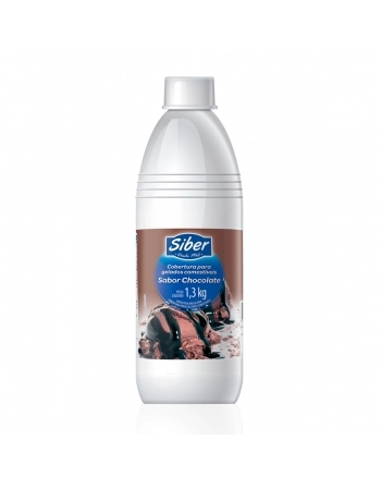COBERTURA PARA TAÇAS E SORVETES SABOR CHOCOLATE 1,3 KG SIBER