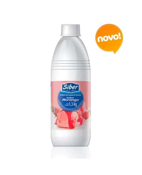 KERRY COBERTURA P/ TACA E SORVETES SABOR MORANGO 1,3 KG