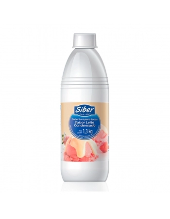 COBERTURA PARA TAÇAS E SORVETES SABOR LEITE CONDENSADO 1,3 KG SIBER