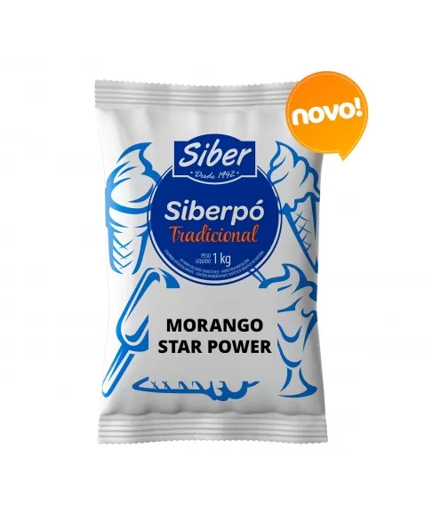 SIBER SABORIZANTE EM PO SABOR MORANGO STAR POWER 1 KG