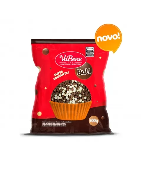 VABENE CEREAL MINI C/COBERTURA AO LEITE E BRANCO 500 G