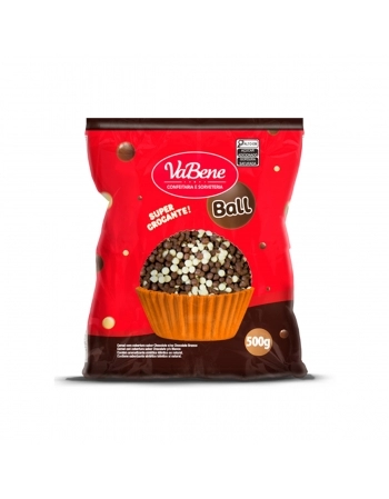 VABENE CEREAL MINI C/COBERTURA AO LEITE E BRANCO 500 G
