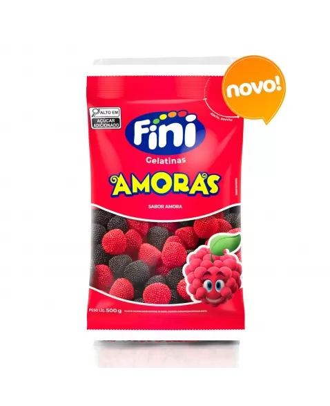 FINI BALA DE GELATINA AMORAS 500G