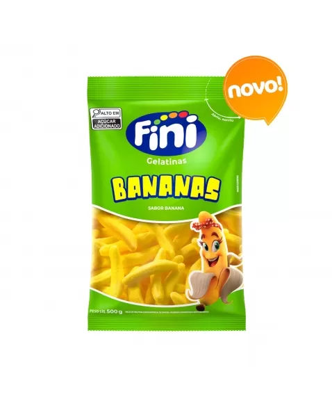 FINI BALA DE GELATINA BANANAS 500G