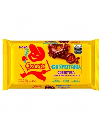 COBERTURA SABOR CHOCOLATE AO LEITE GAROTO® CONFEITARIA 2,1 KG