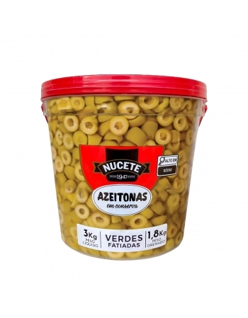 NUCETE AZEITONA VERDE FATIADA 1,8 KG
