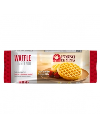 WAFFLE TRADICIONAL FOOD SERVICE 525 G FORNO DE MINAS - CAIXA 6 PACOTES