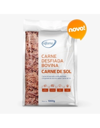 CARNE DESFIADA BOVINA SABOR CARNE DE SOL 1 KG ALFAMA