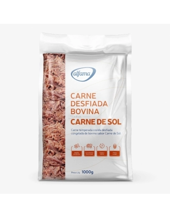 CARNE DESFIADA BOVINA SABOR CARNE DE SOL 1 KG ALFAMA