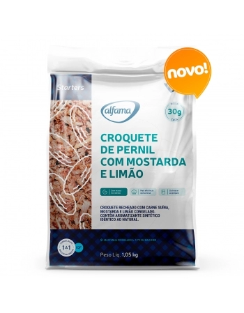 CROQUETE DE PERNIL COM MOSTARDA E LIMÃO 1,05 KG ALFAMA