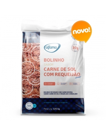 BOLINHO DE CARNE DE SOL COM REQUEIJÃO 1,05 KG ALFAMA