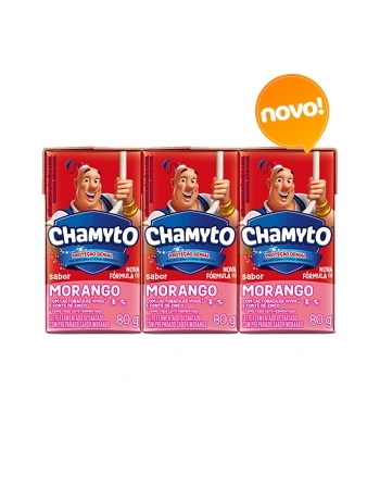 CHAMYTO LEITE FERMENTADO SABOR MORANGO 480G (CX/5)