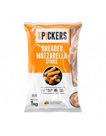 BREADED MOZZARELA STICKS 1 KG PICKERS BY MCCAIN (6 X 1KG)