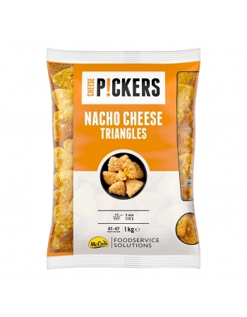 NACHO CHEESE TRIANGLES 1 KG PICKERS BY MCCAIN (6 X 1KG)