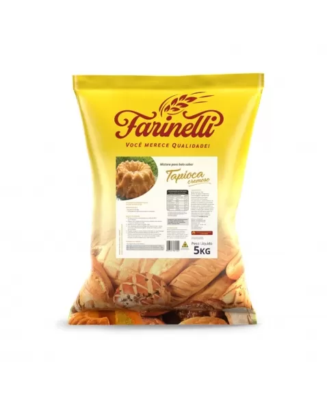 PRE MISTURA PARA BOLO DE TAPIOCA CREMOSO PACOTE 5 KG - FARINELLI