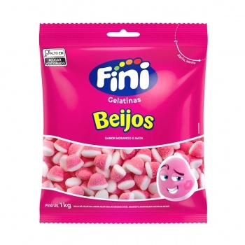 BALA DE GELATINA MINI BEIJOS FINI 1 KG