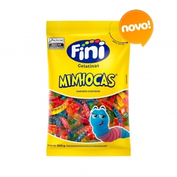 BALA DE GELATINA MINHOCAS FINI 500 G