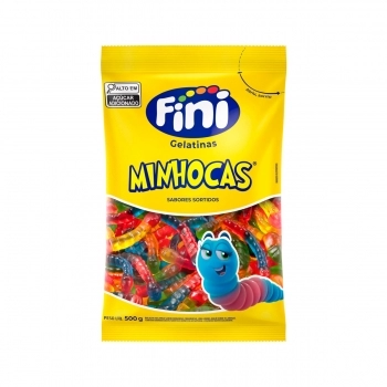 BALA DE GELATINA MINHOCAS FINI 500 G
