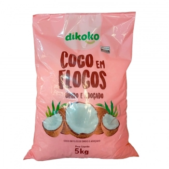 COCO EM FLOCOS ÚMIDO E ADOÇADO 5 KG DIKOKO
