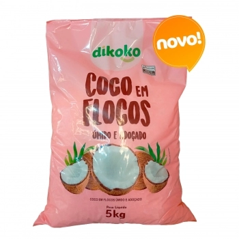 COCO FLOCOS UMIDO E ADOÇADO DIKOKO 5 KG
