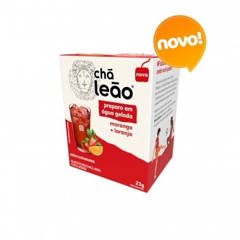 CHÁ MATTE LEÃO ÁGUA GELADA MORANGO E LARANJA 10X2,5G