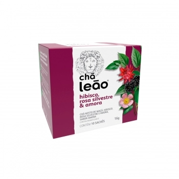CHÁ MATTE LEÃO MISTO MAÇÃ, HIBISCO, ROSA SILVESTRE E AMORA 10X1,6G