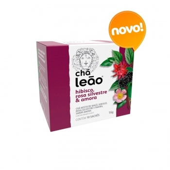 CHÁ MATTE LEÃO MISTO MAÇÃ, HIBISCO, ROSA SILVESTRE E AMORA 10X1,6G